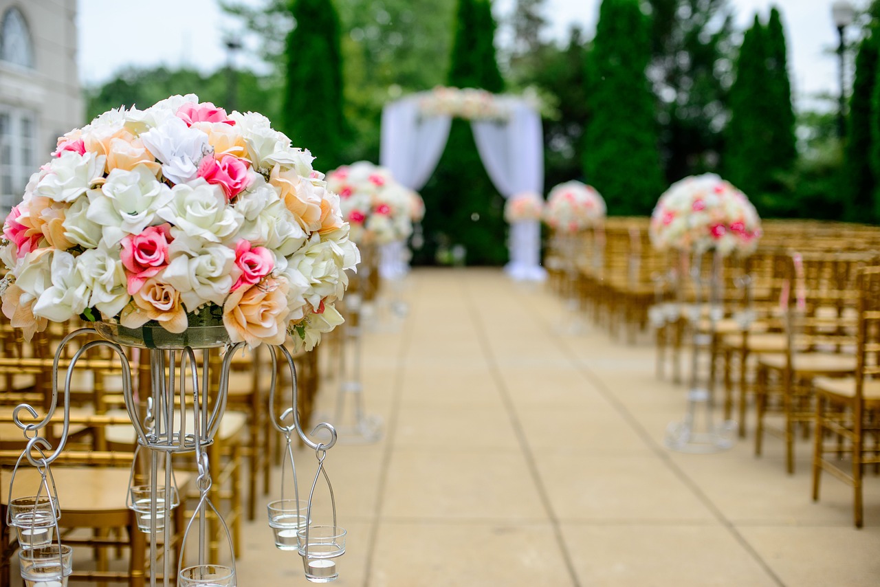 wedding, aisle, flower arrangement-1846114.jpg